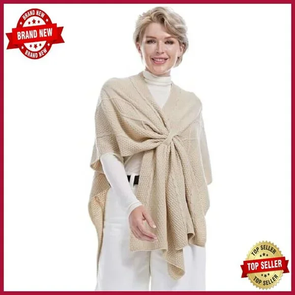 Lightweight Knitted Shawl Wrap for Travel Office Spring Wear - Picture 7 of 8